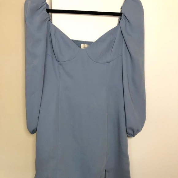 NWOT Aritzia Wilfred Novella Dress Shadow Blue - Size 8 - Picture 4 of 4